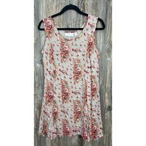 Sacred Threads Mini Dress M/L Floral Sleeveless Cottagecore Coquette‎ Feminine